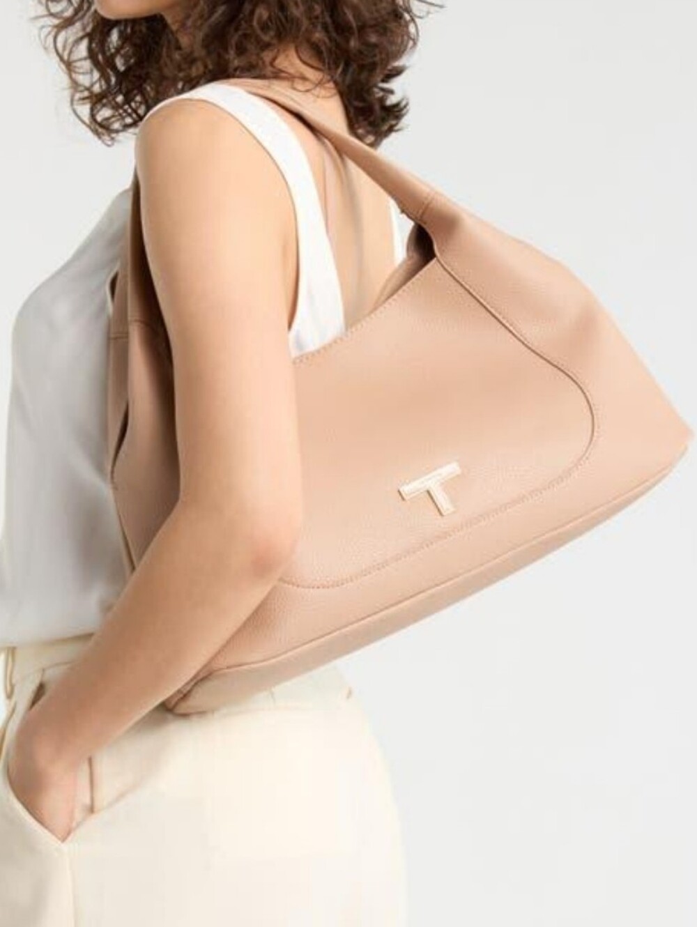 Tahari Evonne Tobo Shoulder Bag - Wheat